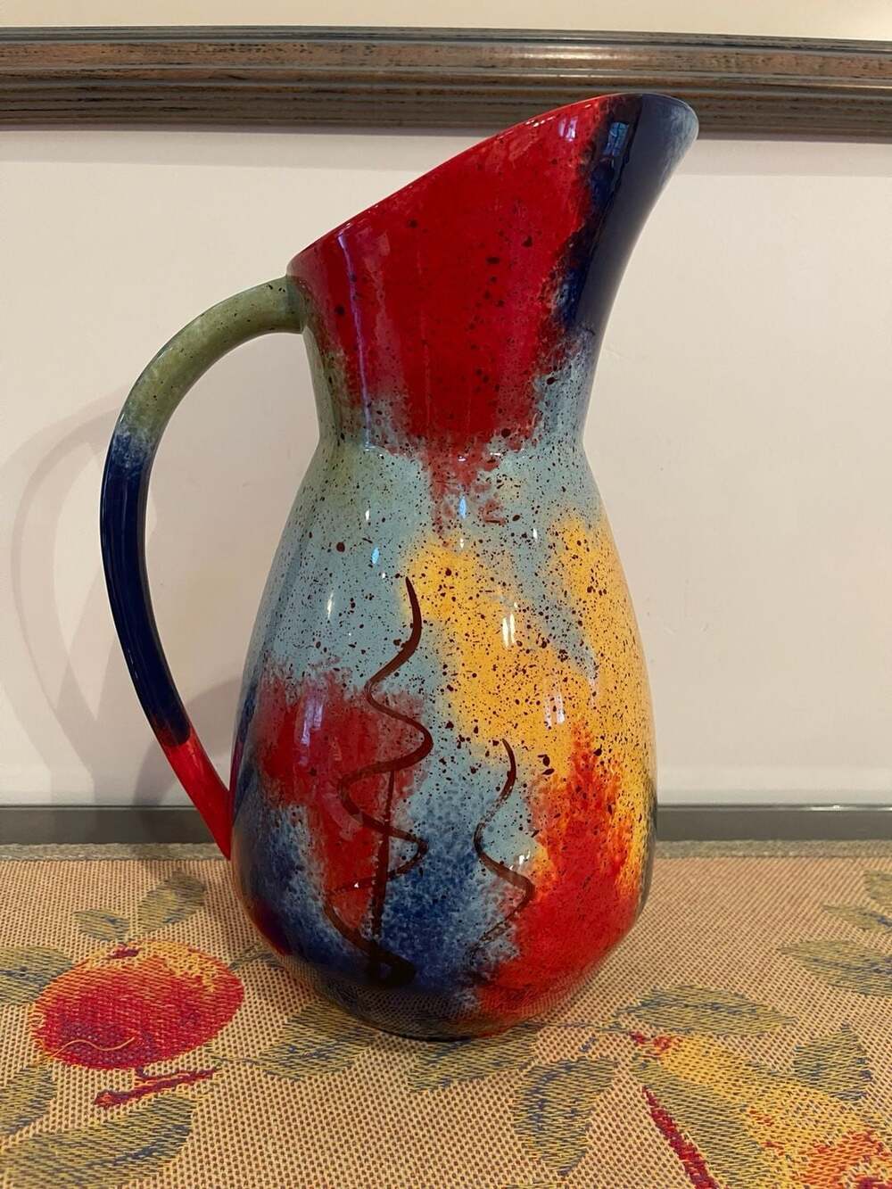 Pfaltzgraff Sedona 72oz Hand Painted Ceramic Pitcher - Picture 3 of 10